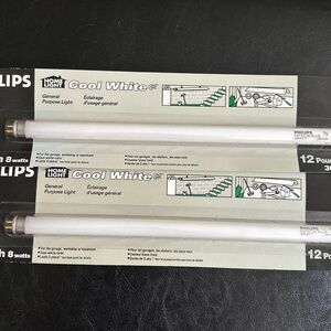 NIP Set Of 2, Phillips 12 Inch 8Watt Florescent Bulb Cool White